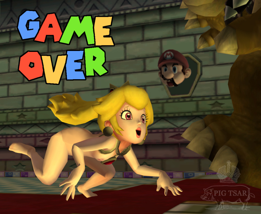 bowser game_over mario mario_(series) nintendo pig_tsar princess_peach super_mario_bros.