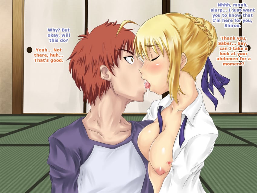 artoria_pendragon broken_rape_victim emiya_shirou fate/stay_night fate_(series) female junkin male netorare saber