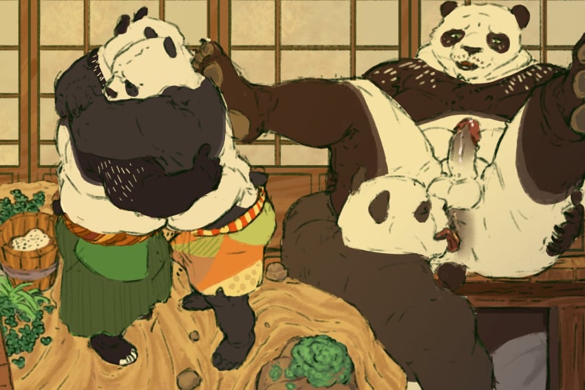 anal anthro anthro_on_anthro anus ass avalath_tiger balls bear belly dreamworks duo erection facial_hair father_(lore) father_and_child_(lore) father_and_son_(lore) genitals giant_panda hi_res hug humanoid_genitalia humanoid_penis incest_(lore) kung_fu_panda kung_fu_panda_3 li_shan_(kung_fu_panda) male male/male mammal master_po_ping nude open_mouth oral overweight overweight_male paramount_pictures parent_(lore) parent_and_child_(lore) parent_and_son_(lore) penis perineum rimming sex small_penis son_(lore) spread_butt spreading