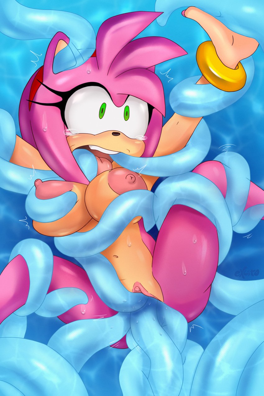 1girls 1other 2:3 absurd_res amy_rose big_breasts bodily_fluids breasts chao_(sonic) chaos_(sonic) ear_penetration eulipotyphlan excito female forced genitals hedgehog hi_res mammal multiple_penetration multiple_vaginal_insertions nipples nude oral oral_penetration penetration pussy questionable_consent rape restrained restrained_by_tentacles sega sex solo_focus sonic_(series) sonic_adventure sonic_the_hedgehog_(series) sweat tears tentacle tentacle_in_mouth tentacle_in_pussy tentacle_on_female tentacle_penetration tentacle_rape tentacle_sex tentacles underwater underwater_sex vaginal vaginal_penetration water