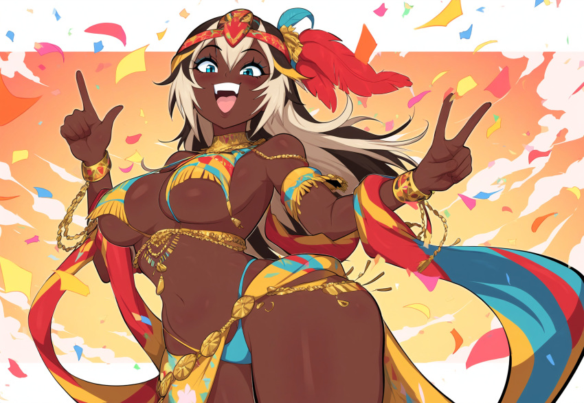 ai_generated brasil brazilian carnival curvy dark-skinned_female female large_breasts latina mullon novelai samba solo thick_thighs wide_hips