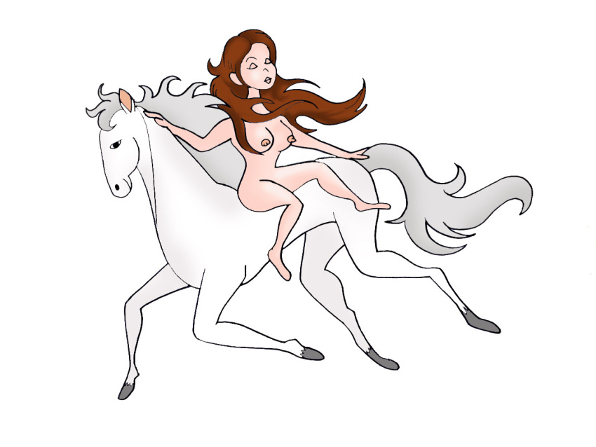 casual equine female feral history horse horseback_riding human lady_godiva medieval_england pale_skin spicerack tagme