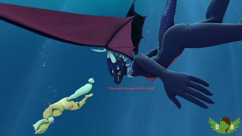 3d applejack_(mlp) breasts cynder friendship_is_magic my_little_pony spyro_the_dragon underwater