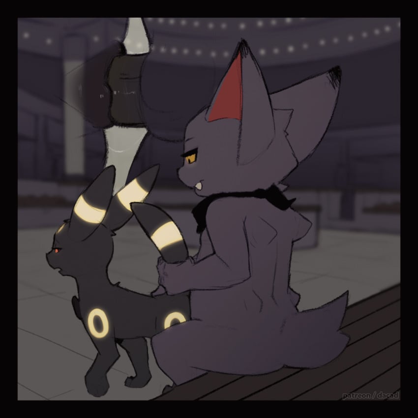 animal_genitalia animal_pussy animated anthro anthro_on_feral canid canine dacad eeveelution pokemon umbreon