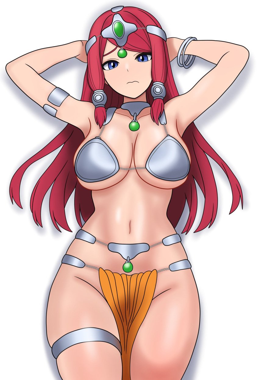 blazblue dancer dancer_outfit dragon_quest female headwear imminent_sex loincloth maya_mahabala metal_bra sexy slave slave_outfit slavegirl tsubaki_yayoi