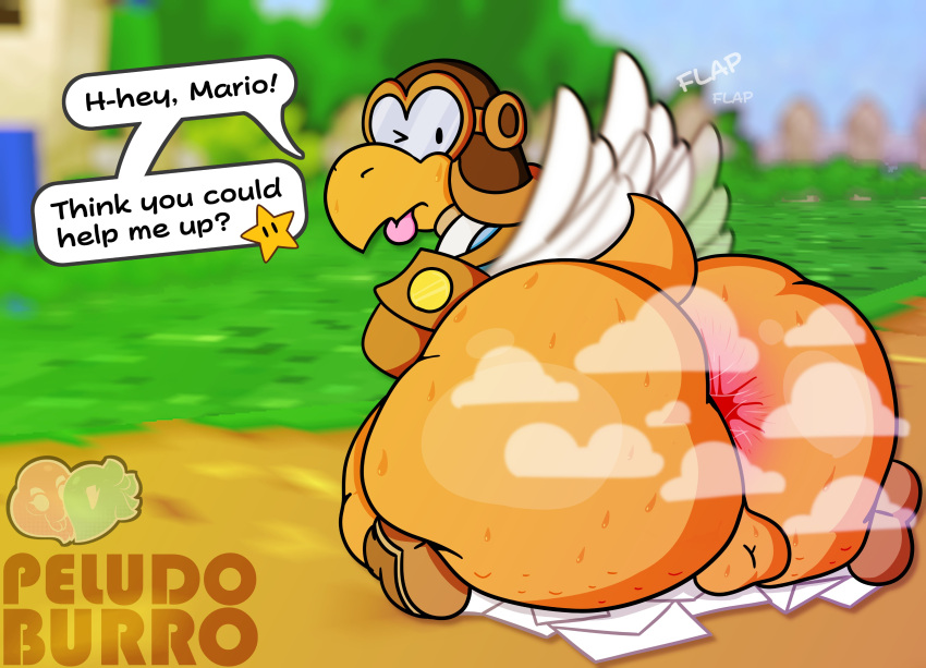 koopa koopa_troopa mario_(series) nintendo paper_mario parakarry paratroopa tagme