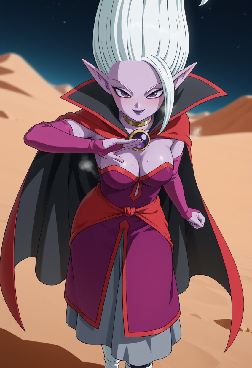 1girls ai_generated arinsu arm_sleeves big_breasts big_tits blush blushing breasts cape collar cute cute_eyes cute_face cute_female cute_smile dollona dr._arinsu dragon_ball dragon_ball_daima dragon_ball_super dragon_ball_z eyeliner female female_only female_solo finger_ring fuchsia_arm_sleeves glind grey_skirt high_heel_boots huge_breasts huge_tits lipstick makeup no_bra purple_body purple_clothes purple_clothing purple_eyes purple_lipstick purple_skin purple_skinned_female red_cape red_eyeliner ring sweat sweatdrop sweating sweating_female sweaty sweaty_body sweaty_breasts sweaty_face sweaty_female tits white_boots white_hair white_hair_female white_high_heels_boots