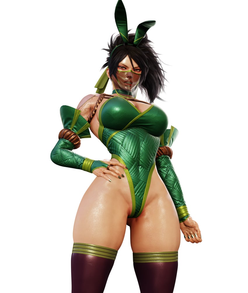 3d 3d_(artwork) 3d_model akali blender_(software) blender_cycles bondage bunny_ears chi_syrse ionian league_of_legends pose riot_games ryanreos sexy_pose veil wet_body