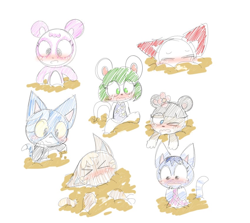 animal_crossing animal_crossing:_new_leaf anonymous_artist bree_(animal_crossing) cute june_(animal_crossing) katt_(animal_crossing) moe_(animal_crossing) olivia_(animal_crossing) pinky_(animal_crossing) quicksand rosie_(animal_crossing) tagme