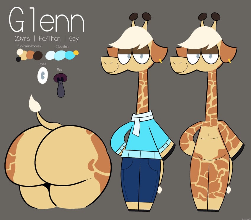 alexdogg_72 ass ass furry giraffe glenn_(alexdogg_72) higher_resolution_duplicate tagme