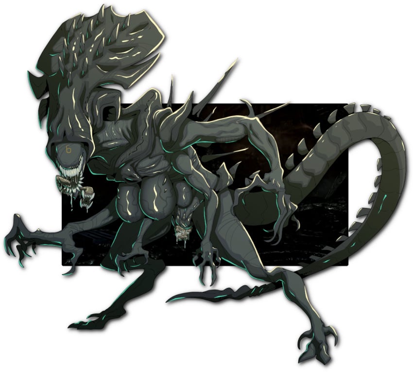 alien alien_(franchise) alien_girl breasts carapace exsanguination female pussy xenomorph xenomorph_queen