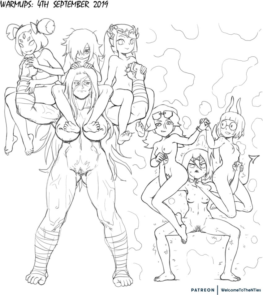 2019 7girls ass ass_visible_through_thighs big_breasts big_muscles breasts breasts_out danganronpa danganronpa:_trigger_happy_havoc danganronpa_(series) danganronpa_1 demon_girl demon_horns demon_tail demon_wings devil's_candy female female_focus female_only glasses hair_over_one_eye holding_hands horns kunio-kun kuroki_tomoko long_hair misako_(kunio-kun) muffet muscles muscular muscular_female naked naked_female naomi_hayward noisetanker nude nude_female oogami_sakura paymetons_plug princess_zelda pussy ricket_pantano river_city_girls sakura_oogami scar_on_face short_hair small_breasts spider_girl steam tagme tail the_good_life the_legend_of_zelda the_legend_of_zelda:_the_wind_waker toon_zelda undertale watashi_ga_motenai_no_wa_dou_kangaetemo_omaera_ga_warui! wings yuri