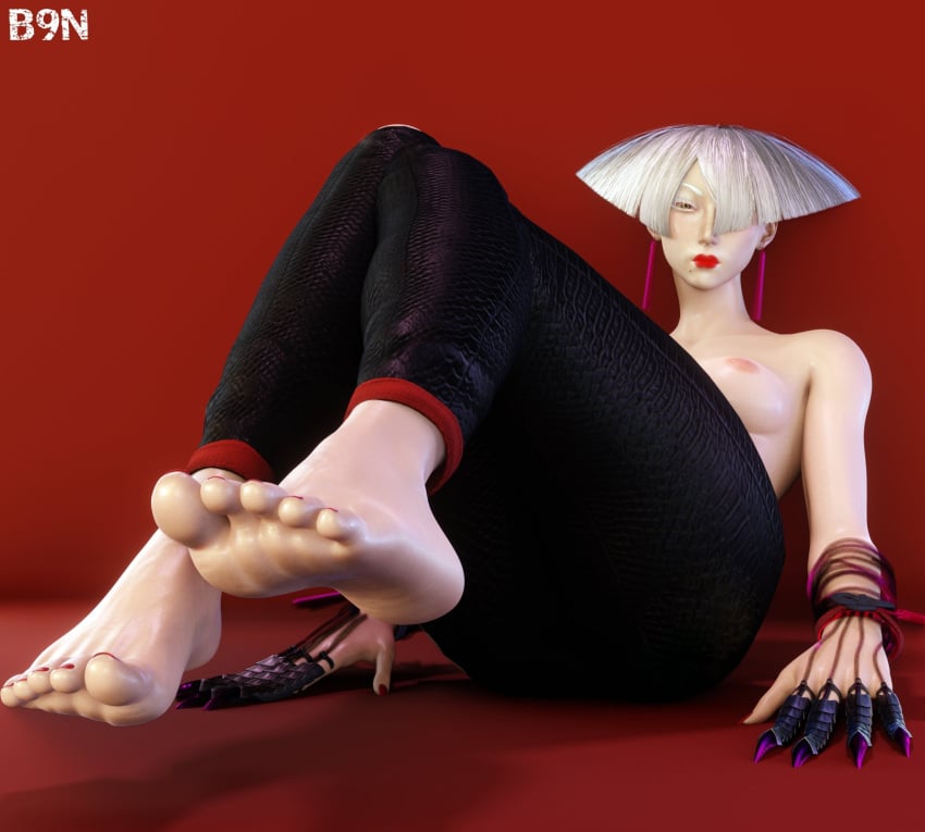 3d a.k.i. asian asian_female b9n barefoot breasts chinese chinese_female feet female foot_fetish soles street_fighter street_fighter_6