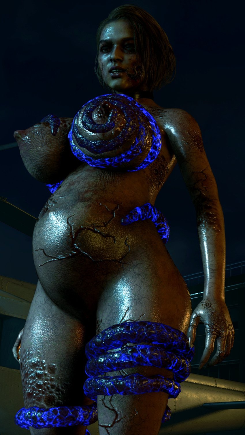 1girls 3d astromons bad_end belly big_belly big_breasts breasts corruption female jill_valentine monster monster_girl nipples pregnant resident_evil tentacle tentacle_around_breasts tentacle_around_leg zombie zombie_girl