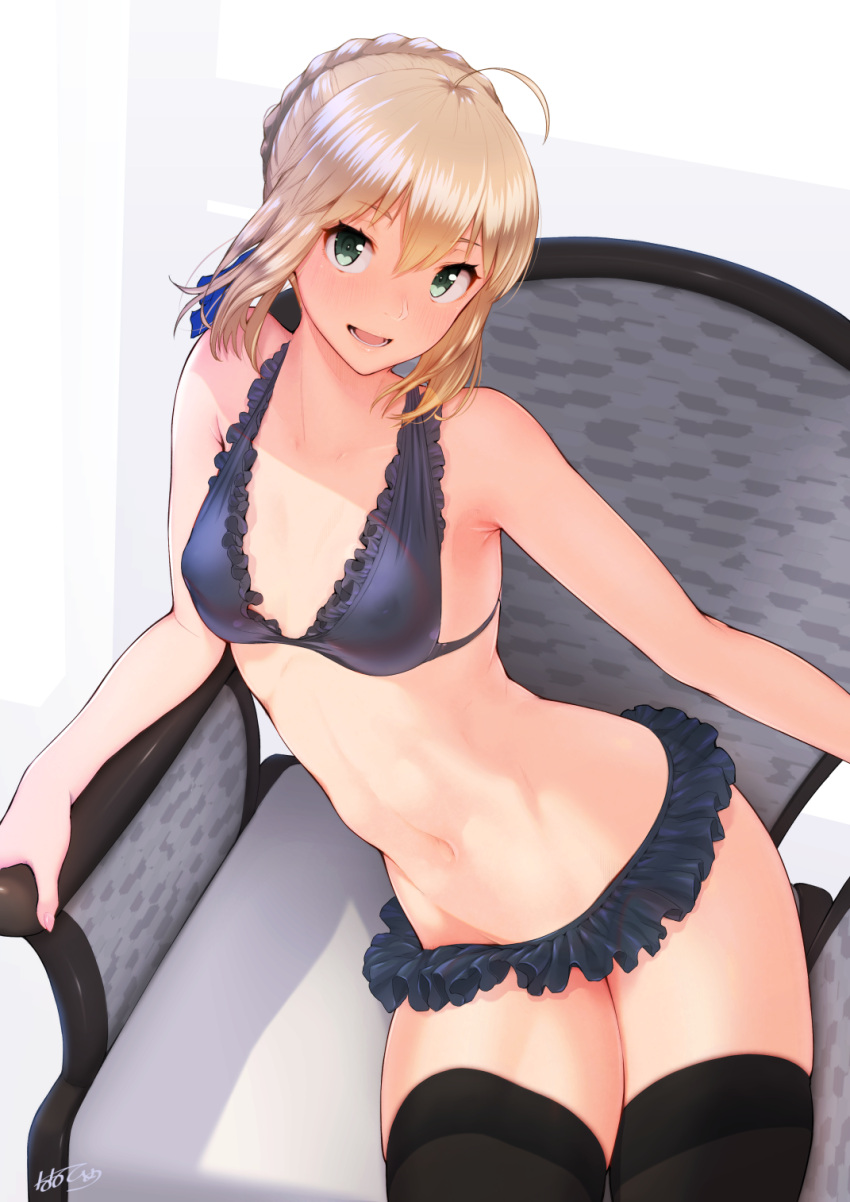 1girls absurd_res absurdres arm_chair armpits artoria_pendragon bare_armpits bare_arms bare_belly bare_chest bare_hands bare_hips bare_midriff bare_navel bare_shoulders bare_skin bare_skin_bare_shoulders_bare_breasts_bare_nipples_bare_tits_bare_chest_bare_arms_bare_armpits_bare_hands_bare_torso_bare_midriff_bare_belly_bare_navel_bare_hips_bare_back_bare_pussy_bare_thighs_bare_legs_bare_knees_bare_calves_bare_ass_bare_butt_barefoot_bare_soles_bare_toes_ bare_thighs belly belly_button black_bra black_legwear black_leotard black_skirt black_stockings black_thighhighs black_underwear blonde_eyebrows blonde_female blonde_hair blonde_hair blonde_hair_female bra braid braided_hair breasts chair cleavage collarbone crown_braid dot_nose elbows fate/grand_order fate_(series) female female_focus female_only fingernails fingers frilled_bra frilled_skirt frilled_underwear green_eyes green_eyes_female groin hair_between_eyes half_naked head_tilt high_resolution highres hourglass_figure legs light-skinned_female light_skin lips looking_at_viewer naked naked_female nanahime navel nude nude_female open_mouth open_mouth_smile petite petite_body petite_breasts petite_female petite_girl saber short_hair shoulders simple_background sitting skirt slender_body slender_waist slim_girl slim_waist small_breasts smile smiling smiling_at_viewer solo thick_thighs thighs thin_waist tilted_head tongue underwear upper_body upper_teeth v-line white_background wide_hips