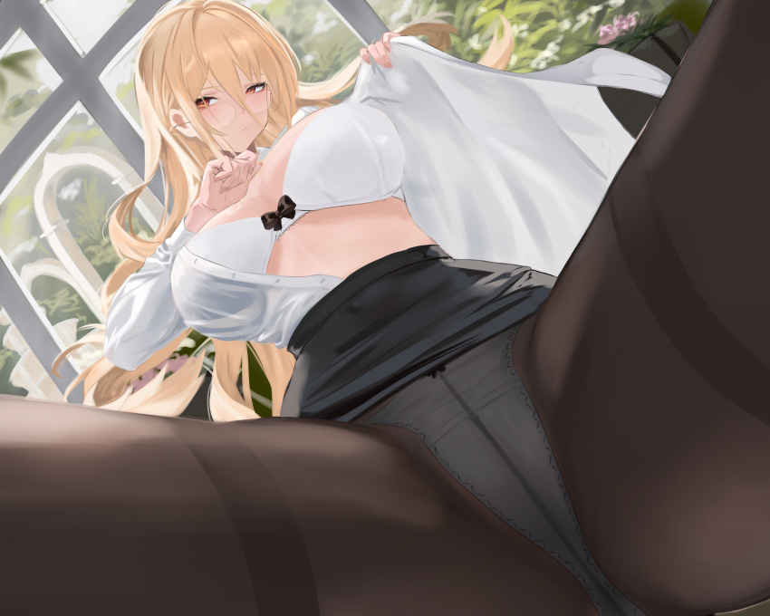 1girls absurd_res absurdres azur_lane black_legwear black_pantyhose black_ribbon black_skirt blonde_eyebrows blonde_female blonde_hair blonde_hair_female bra breasts chiyu1182 cleavage cleft_of_venus dot_nose embarrassed embarrassed_female female female_focus female_only fingernails fingers glasses groin hair_between_eyes head_tilt high_resolution highres hourglass_figure implacable_(azur_lane) implacable_(shepherd_of_the_"lost")_(azur_lane) large_breasts legs legs_apart legs_spread legwear light-skinned_female light_skin long_hair looking_at_viewer nail nail_polish nervous nervous_expression nervous_face nervous_female panties pantyhose pink_fingernails pink_nail pink_nail_polish pussy red_eyes red_eyes_female ribbon royal_navy_(azur_lane) shirt shy shy_expression sitting skirt slender_body slender_waist slim_girl slim_waist solo spread_legs thick_thighs thighband_pantyhose thighs thin_waist tilted_head unbuttoned unbuttoned_shirt underboob underwear upper_body v-line white_bra white_panties white_shirt white_underwear wide_hips