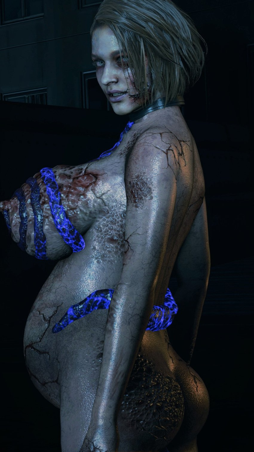 1girls 3d ass astromons bad_end belly big_ass big_belly big_breasts breasts corruption female jill_valentine monster monster_girl nipples pregnant resident_evil tentacle tentacle_around_breasts tentacle_around_leg zombie zombie_girl