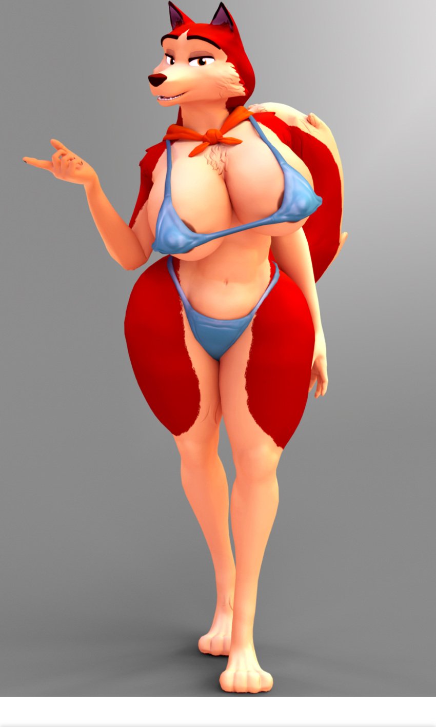 3d balto_(film) big_breasts bikini carbiid3 huge_breasts jenna_(balto) large_breasts wide_hips