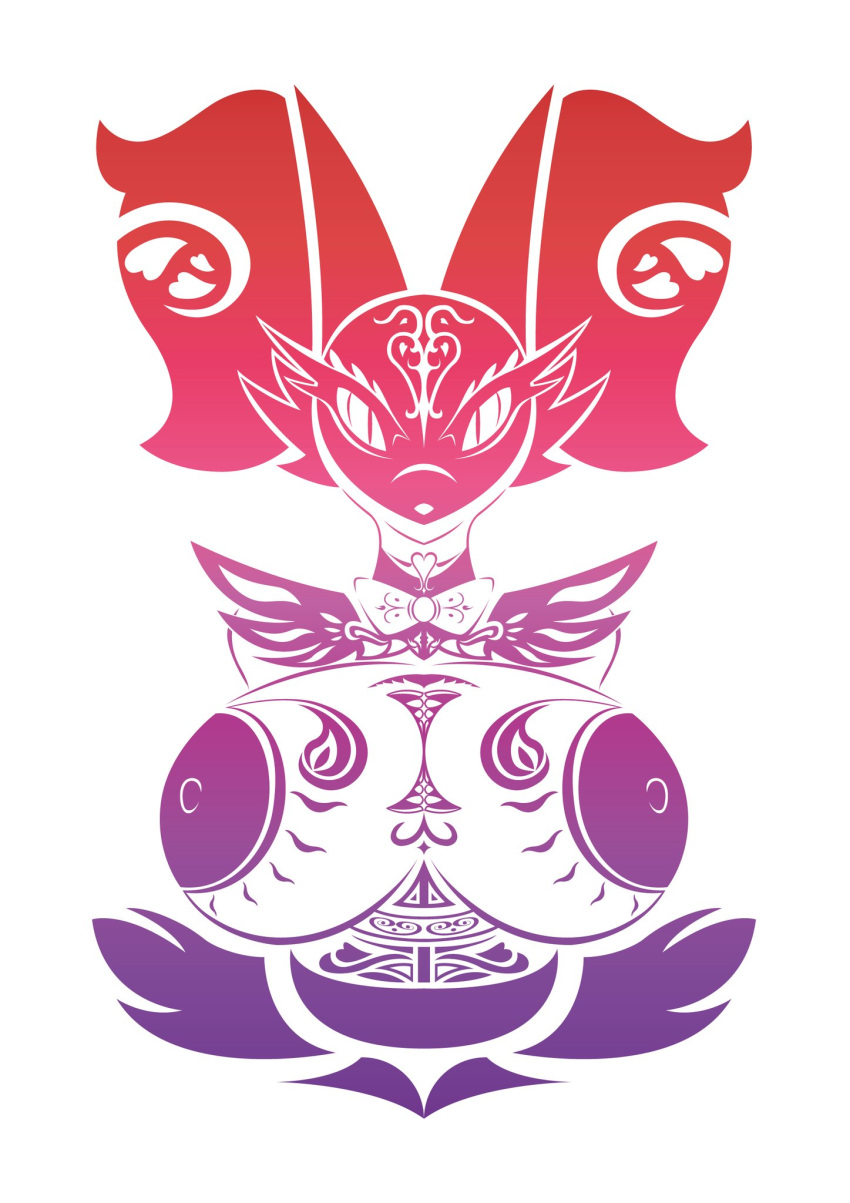 big_breasts breasts bust_portrait delphox delphox_waitress female furry huge_breasts nintendo nipples pokémon_(species) pokemon tagme tribal_tattoo