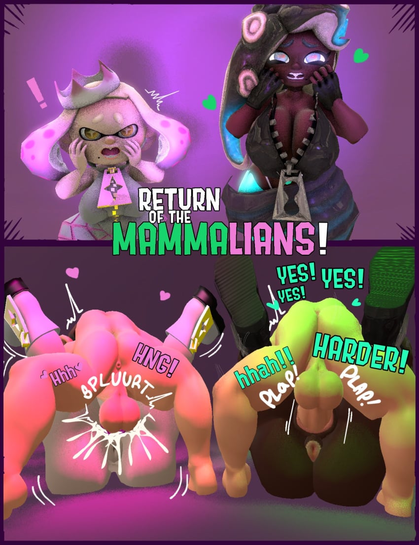 3d anus big_anus instant_loss_2koma marina_(splatoon) off_the_hook_(splatoon) pearl_(splatoon) realbibbel sfm source_filmmaker splatoon splatoon_2 straight text vaginal