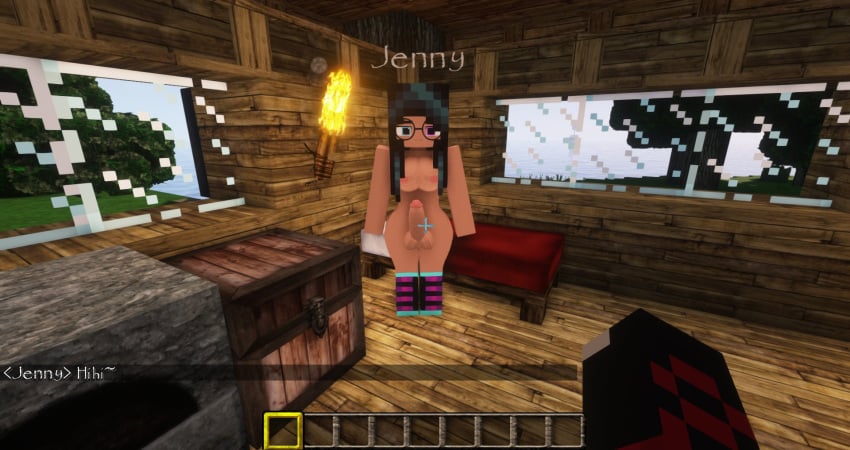 1boy 1futa 3d balls bed bedroom black_hair boots breasts erect_nipples erect_penis futanari glasses horny_futa humanoid_penis logen_(logenin16) logenin16 looking_at_viewer male male_on_futa mine-imator minecraft mori_rose_(morirosemc) multicolored_eyes nude_futanari outside sexmod smile tagme video_game