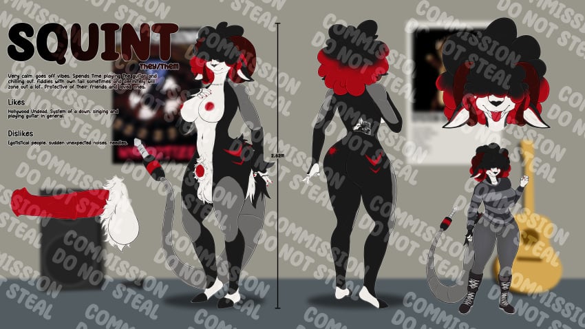 absurd_res afro animal_genitalia animal_penis anthro balls black_body black_fur black_hair bovid breasts caprine clothed clothing curled_horn digital_drawing_(artwork) digital_media_(artwork) distracting_watermark equine_genitalia equine_penis front_view fur genitals goat grey_body grey_fur hair hand_on_breast hi_res hooved_toes hooves horn intersex kvnpoulsen mammal model_sheet multicolored_body multicolored_fur nipples nude penis rear_view red_body red_fur red_genitals red_hair red_horn red_nipples red_penis red_tongue solo squint_(squintwastaken) teeth tongue tongue_out watermark white_body white_fur