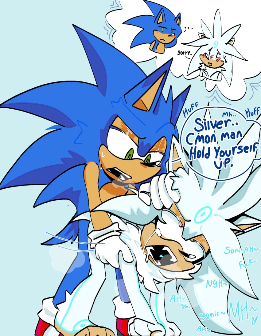 blue_fur drooling fast_thrusts fucked_from_behind fucked_senseless fucked_silly gay gay_sex heart-shaped_pupils holding_up holding_waist knotted_penis male/male male_only male_penetrating male_penetrating_male markings silver_the_hedgehog sonic_(series) sonic_the_hedgehog sonic_the_hedgehog_(series) sweat unable_to_move white_fur