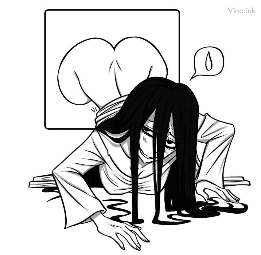 ass looking_embarrased top-down_bottom-up vina.ink yamamura_sadako