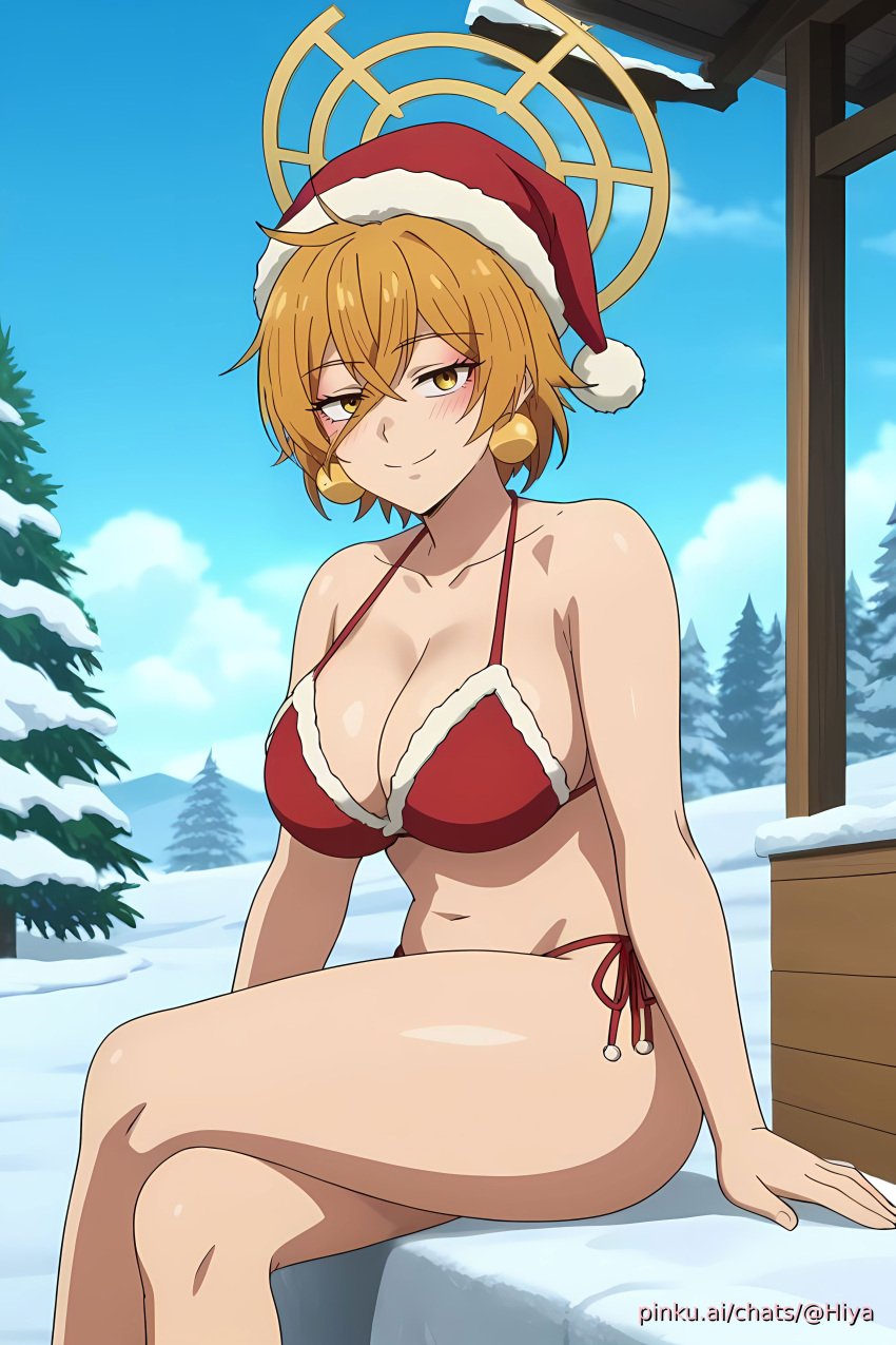 bikini candid christmas cleavage djinn female hiya lv2_kara_cheat_datta_motoyuusha_kouho_no_mattari_isekai_life pinku pinku.ai pinkuai wallpaper