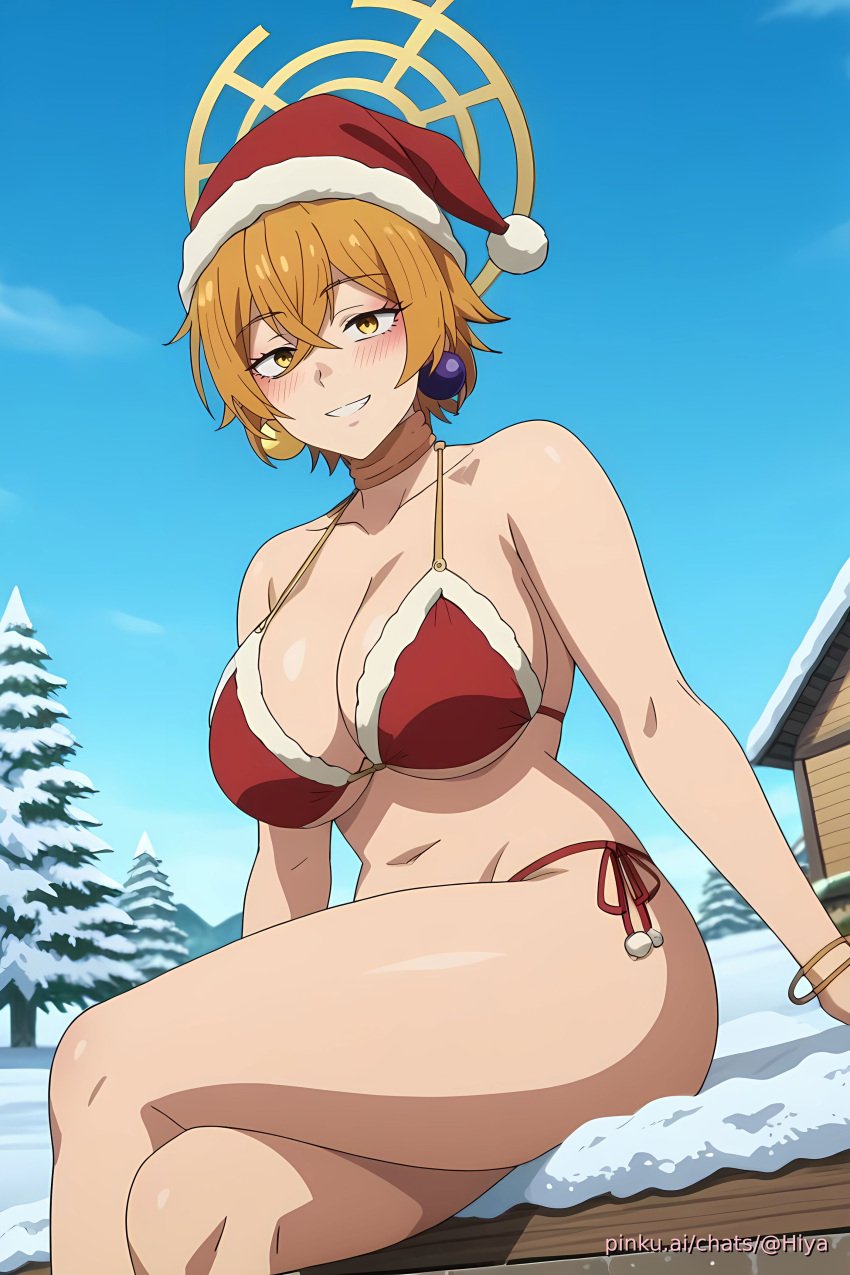 bikini candid christmas cleavage djinn female hiya lv2_kara_cheat_datta_motoyuusha_kouho_no_mattari_isekai_life pinku pinku.ai pinkuai wallpaper