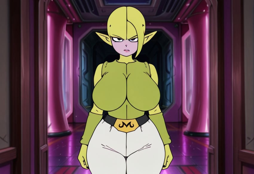 1girls ai_generated alien alien_girl bang big_breasts breasts civitai civitai_lora curvy curvy_female curvy_figure dragon_ball dragon_ball_daima female flat_colors genderbent genderswap_(mtf) hair_bang majin majin_coo majin_kuu rule_63 singular_bang solo solo_female solo_focus tagme thick_thighs