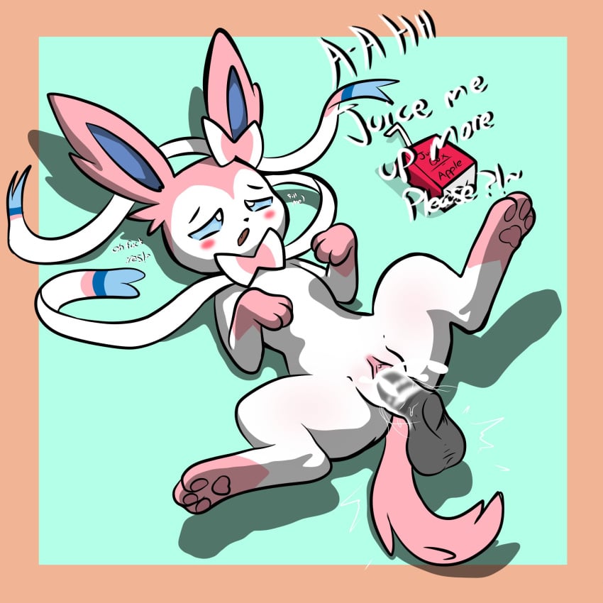 1boy 1girls 2d against_surface arm_support balls bedroom_eyes blue_eyes bodily_fluids bow_ribbon canine clitoral_hood clitoris color colored creampie creampie_request creampied_feral cross-eyed cum cum_in_pussy cum_inside cum_leaking cum_string dialogue digital_media_(artwork) dirty_talk duo eeveelution encouragement eyebrows feet feline female feral feral_penetrated fucked_silly fur genital_fluids genitals half_closed_eyes happy hi_res hindpaw human human_on_feral human_penetrating humanoid_genitalia humanoid_penis insemination insemination_request interspecies juice_box labia larger_male leaning legs_up looking_pleasured loving_it lying male male/female mammal mii2sii missionary_position moaning narrowed_eyes nintendo nude on_back on_model open_mouth orgasm orgasm_face pawpads paws penetration penile penile_penetration penis penis_in_pussy pink_body pink_fur plump_labia pokemon pokemon_(species) pussy raised_eyebrow ribbons ribbons_(anatomy) rolling_eyes seductive sex shaded size_difference smaller_female smile smug spread_legs spreading straight stretched_pussy sylveon tail text thin_waist tight_fit tight_pussy vaginal_fluids vaginal_penetration white_body white_fur zoophilia