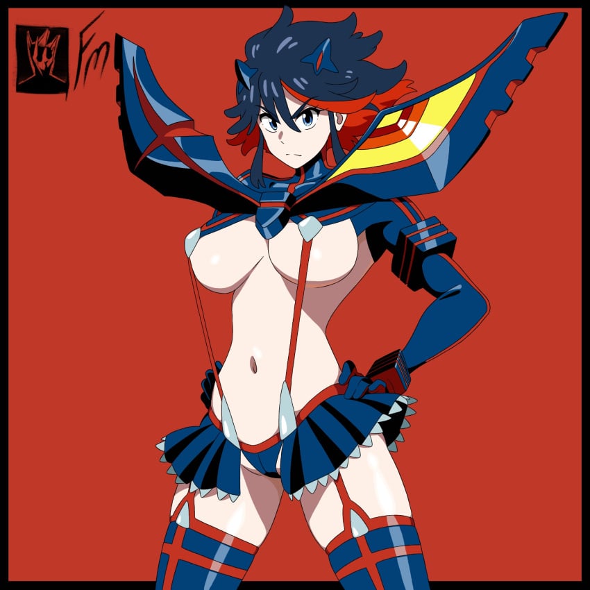 1girls big_breasts breasts cleavage female female_only fungus-man kill_la_kill large_breasts matoi_ryuuko solo