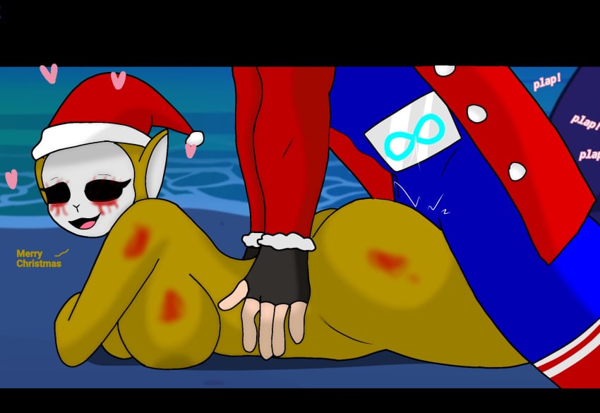 christmas christmas_hat christmas_present furry laa-laa laa-laa(slendytubbies) majin_tubby_ penetration_from_behind penis_in_pussy slendytubbies slendytubbies_3 slendytubbies_oc