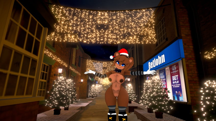 big_ass big_breasts christmas_outfit electric_ryu female frenni_(cryptia) vrchat vrchat_avatar