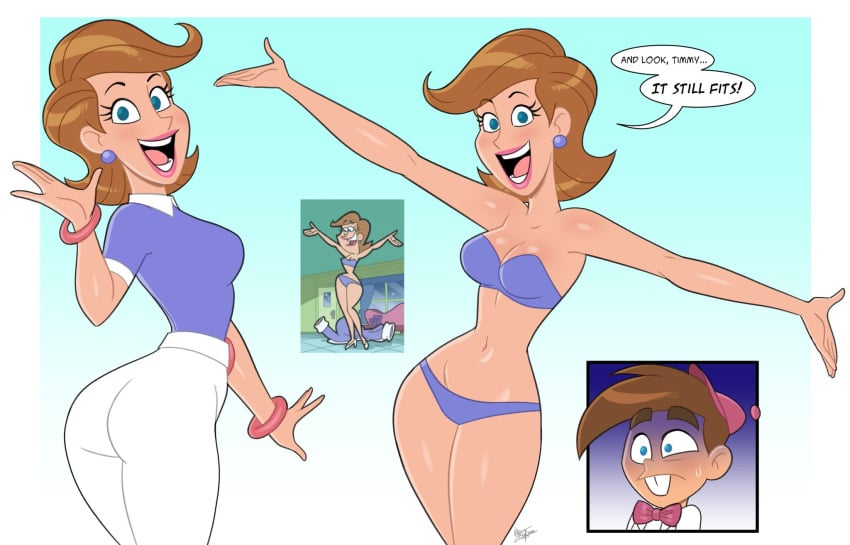 aeolus06 bikini female male milf swimsuit tagme the_fairly_oddparents timmy's_mom timmy_turner