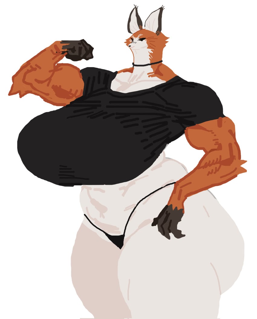 anthro ass breasts female fox fur huge_ass huge_breasts maotthat muscular muscular_female solo thick_thighs wide_hips