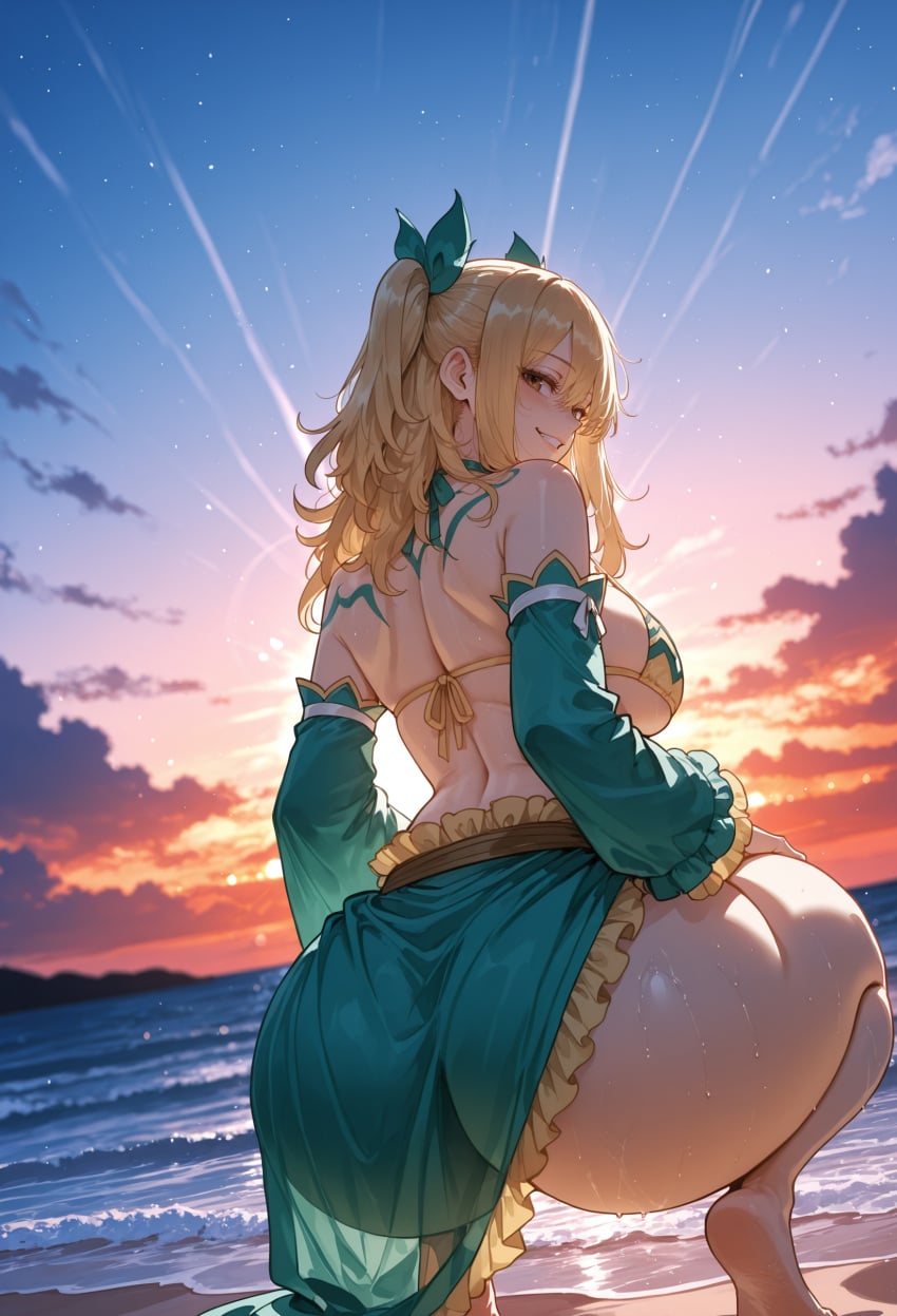 ai_generated attractive attractive_body attractive_female beach beach_background big_ass big_breasts big_butt big_thighs blonde_hair breasts brown_hair curvy cute fairy_tail fat_ass fat_butt female giant_breasts hot huge_ass huge_breasts huge_butt huge_thighs lucy_heartfilia massive_ass massive_breasts massive_butt miyuai seductive sex sexy sexy_body sexy_female thick thick_ass thick_body thick_booty thick_butt thick_legs thick_thighs twintails twintails_(hairstyle) yellow_hair