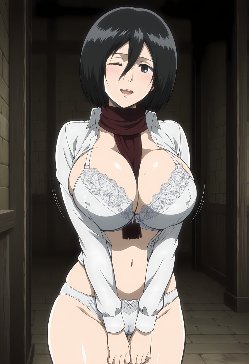 1girls ai_generated aindroidparanoid ass big_ass big_breasts big_butt breasts busty butt curvy cute fat_ass female female_only hair hi_res hips huge_breasts human large_ass large_breasts legs mikasa_ackerman narrow_waist nipples slim_waist solo tagme thick_ass thick_thighs voluptuous waist