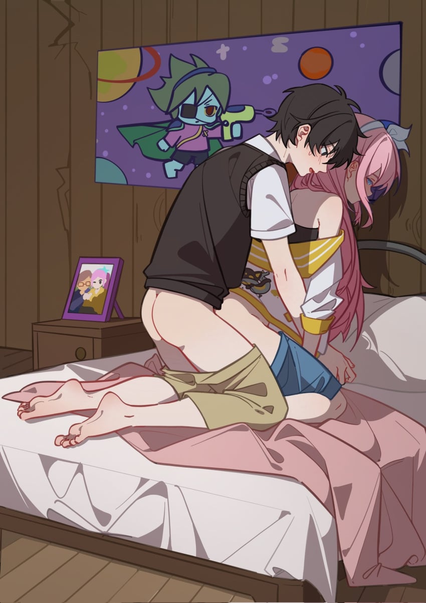 anal_sex aubrey_(faraway)_(omori) aubrey_(omori) dress omori penetration photo_(object) room sunburn_(omori) sunny_(omori) ze_yi8473