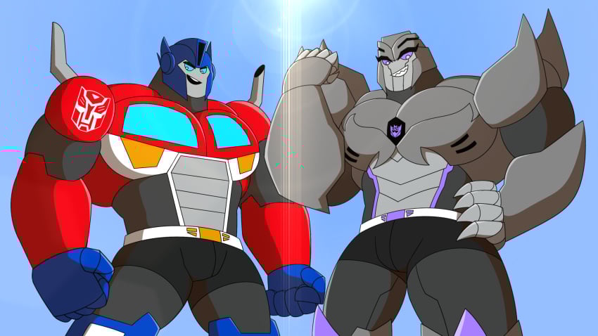 big_penis gay leader megatron muscular optimus_prime penis robot sharkpink transformers