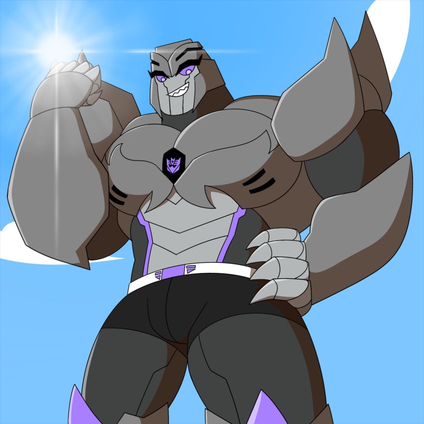 autobot decepticon gay gay_male megatron muscular muscular_male robot sharkpink transformers transformers_prime