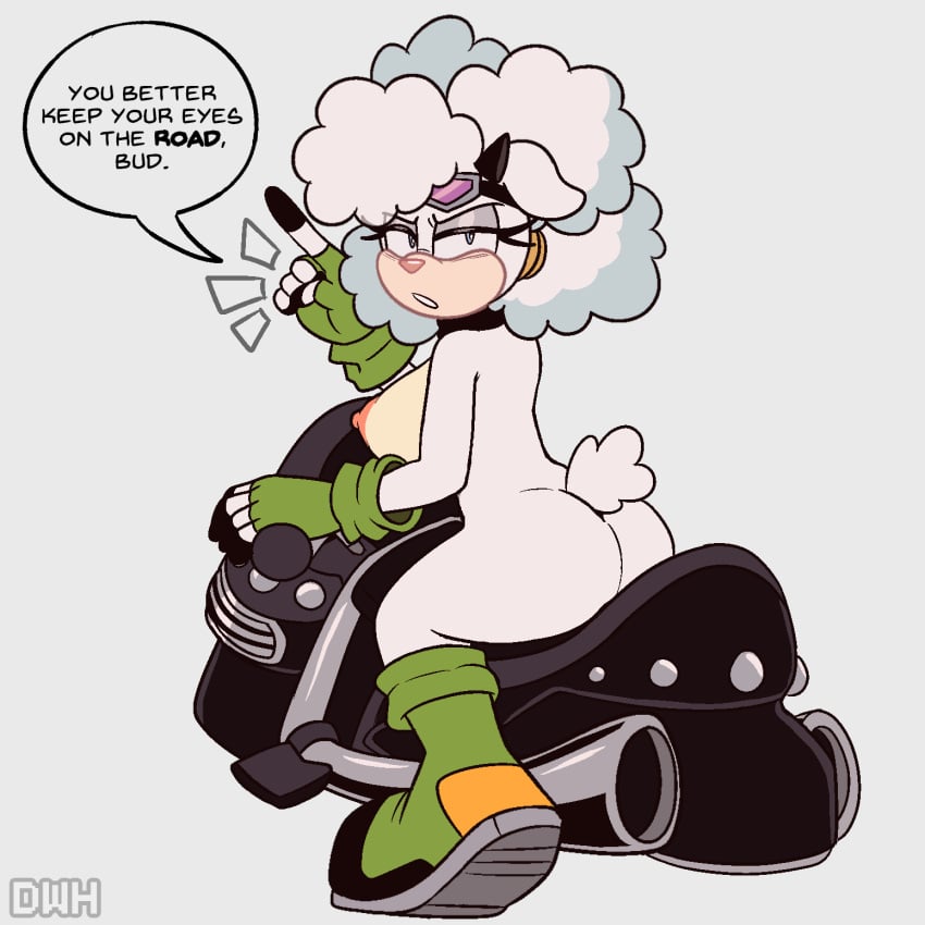 1:1 2024 2d angry anthro ass big_butt blue_eyes boots bovid breasts bubble_butt caprine clothing completely_nude darkwolfhybrid dialogue ears_down exhaust_pipe eyewear eyewear_on_head female fingerless_gloves footwear gear gloves goggles goggles_on_head handwear hi_res horn hover_bike idw_comics idw_publishing lanolin_the_sheep mammal mobian mobian_(species) mobian_sheep naked_boots naked_shoes nipples nude on_vehicle pivoted_ears poofy_hair racing_gear sega sheep signature simple_background sitting_on_vehicle solo sonic_(series) sonic_the_hedgehog_(comics) sonic_the_hedgehog_(idw) sonic_the_hedgehog_(series) speech_bubble tail talking_to_viewer thick_thighs third-party_edit vehicle