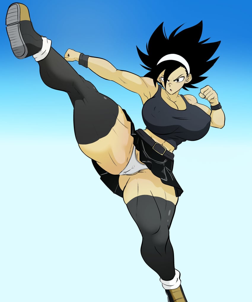 1girls dragon_ball huge_breasts original_character renniearts00 skirt spread_legs tagme thick_thighs upskirt