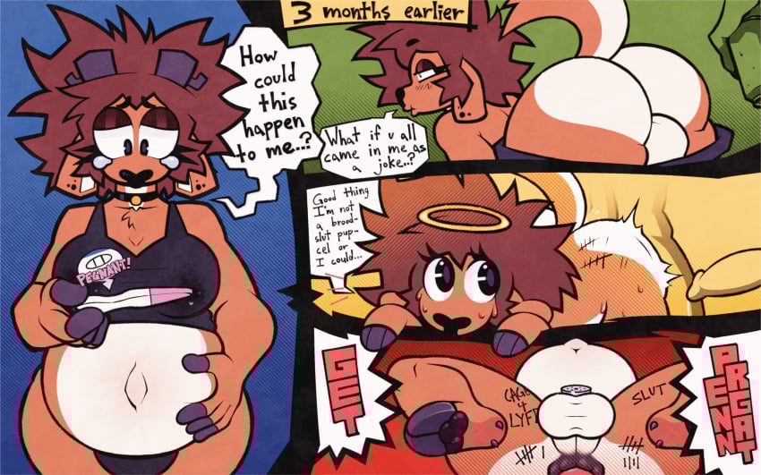 anal anal_sex animal_genitalia animal_penis animated anus ass bodily_fluids body_writing canid canine_genitalia canine_penis chastity_cage chastity_device clothing deer ejaculation garbagioni genitals gynomorph halo hands-free hi_res hybrid intersex lactating lactating_through_clothing mammal meme penetration penis plap_plap_get_pregnant pregnancy_test pregnant puffy_anus shaking_butt wet wet_clothing