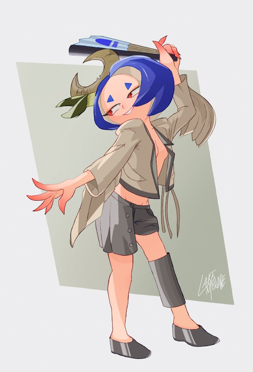 1girls artist_request concept_art digital_drawing_(artwork) digital_media_(artwork) nintendo redraw shiver_(splatoon) shiver_hohojiro sideboob solo_female splatoon splatoon_(series) splatoon_3