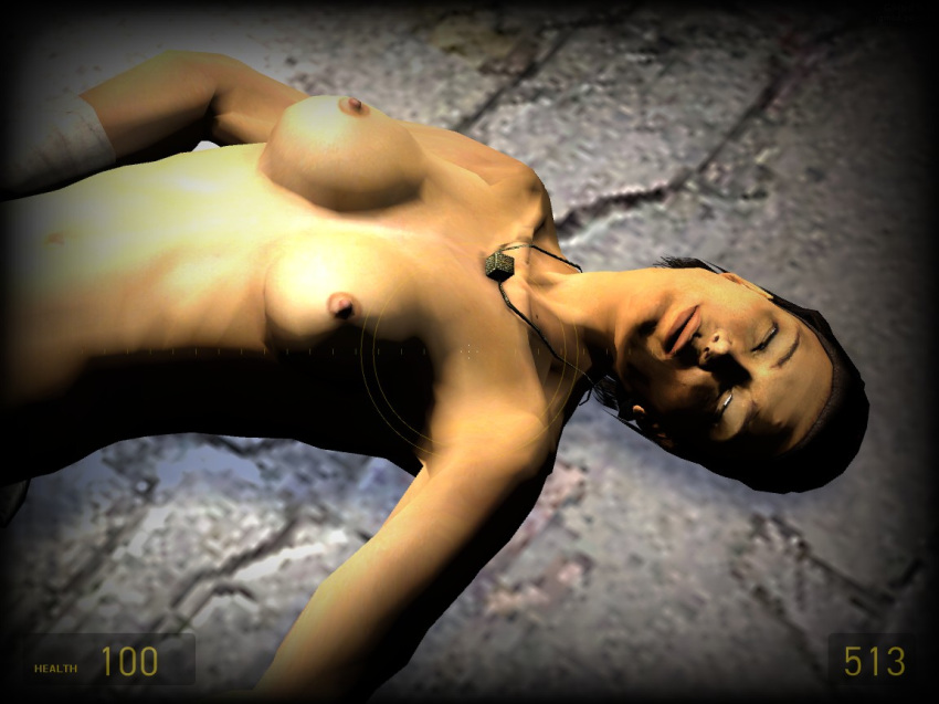 1girls 3d 4:3 alyx_vance andy_(artist) breasts closed_eyes female female_only garry's_mod half-life half-life_(series) half-life_2 human human_female human_only naked naked_female navel necklace nipples nude nude_female solo solo_female topless valve