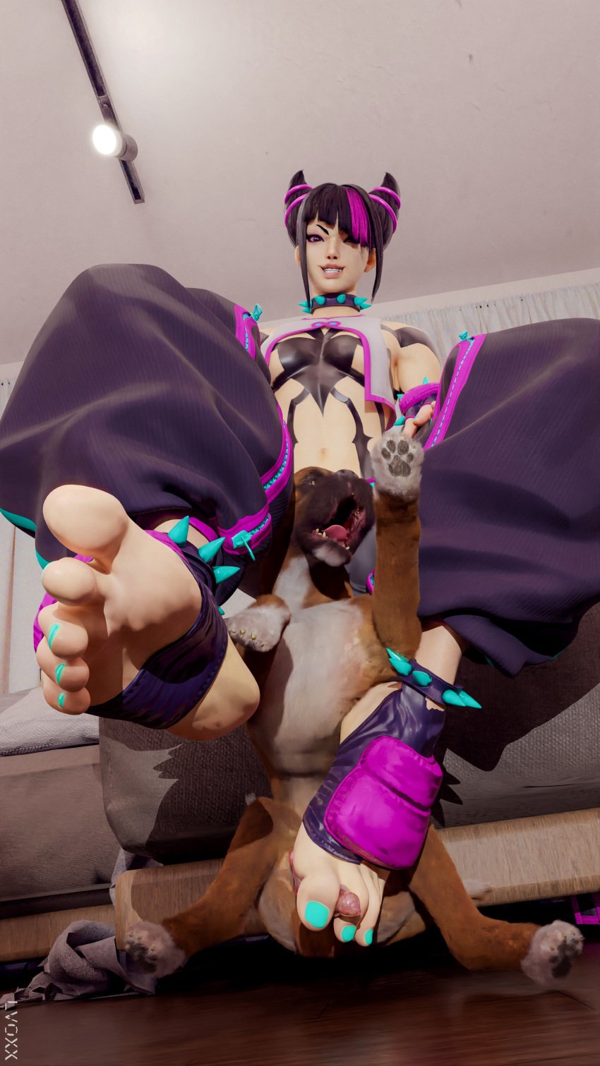 beastiality canine canine_genitalia canine_penis dog_penis doggy feet footjob juri_han lucyfier street_fighter street_fighter_6 toenail_polish toes twitter_username zoophilia zoophilia