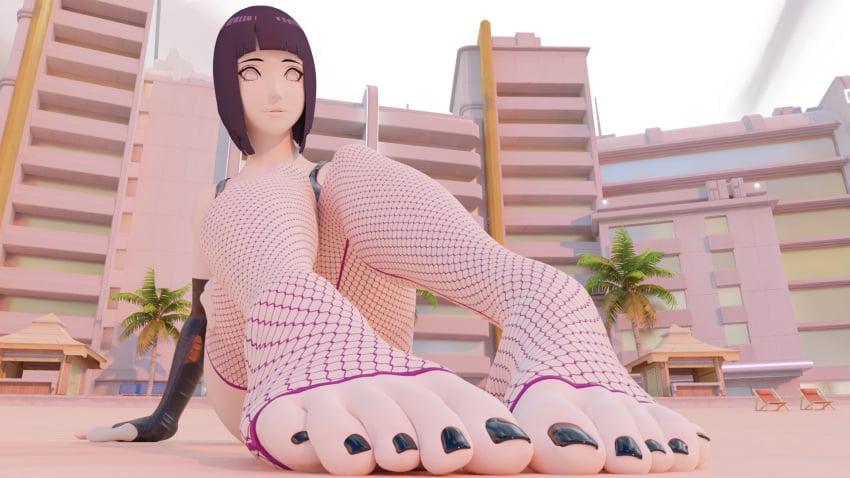 1girls 3d feet female foot_fetish hyuuga_hinata naruto naruto_(series) naruto_shippuden tagme