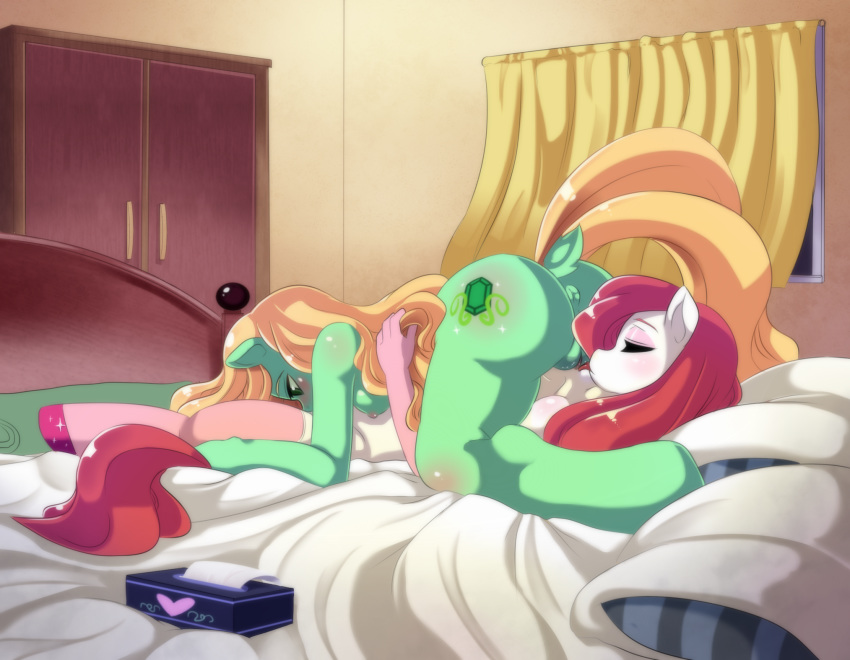 69 anthro anthrofied anus bed bedroom box breasts cunnilingus curtains cutie_mark door equine female freedomthai glitter hair_grab heart hi_res hooves horse licking lying my_little_pony nipples nude oral oral_sex original_character pillow pony pussy sex small_breasts tissues tongue tongue_out vaginal_penetration window yuri